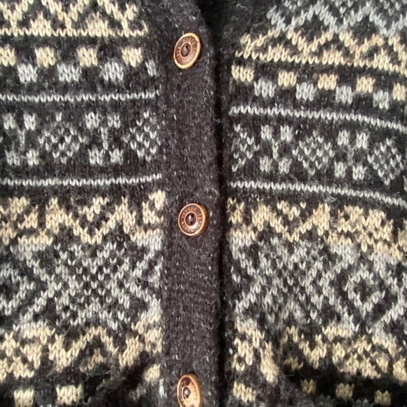 Roots wool blend fair isle style cardigan size S - Picture 6 of 11